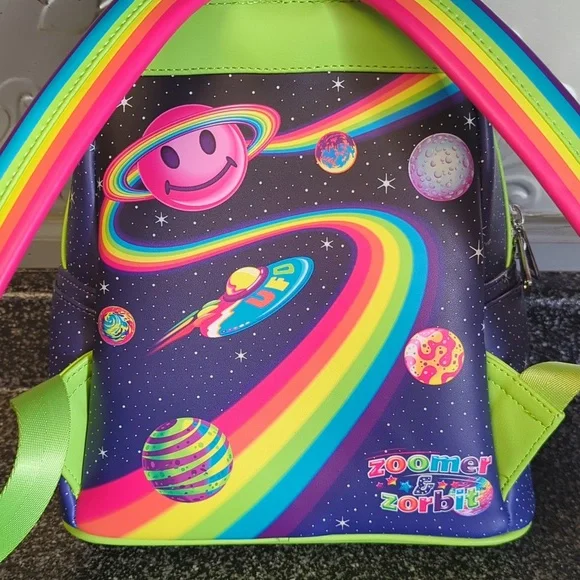 Lisa Frank Alien Loungefly Bag Zoomer And Zorbit - Picture 4 of 11